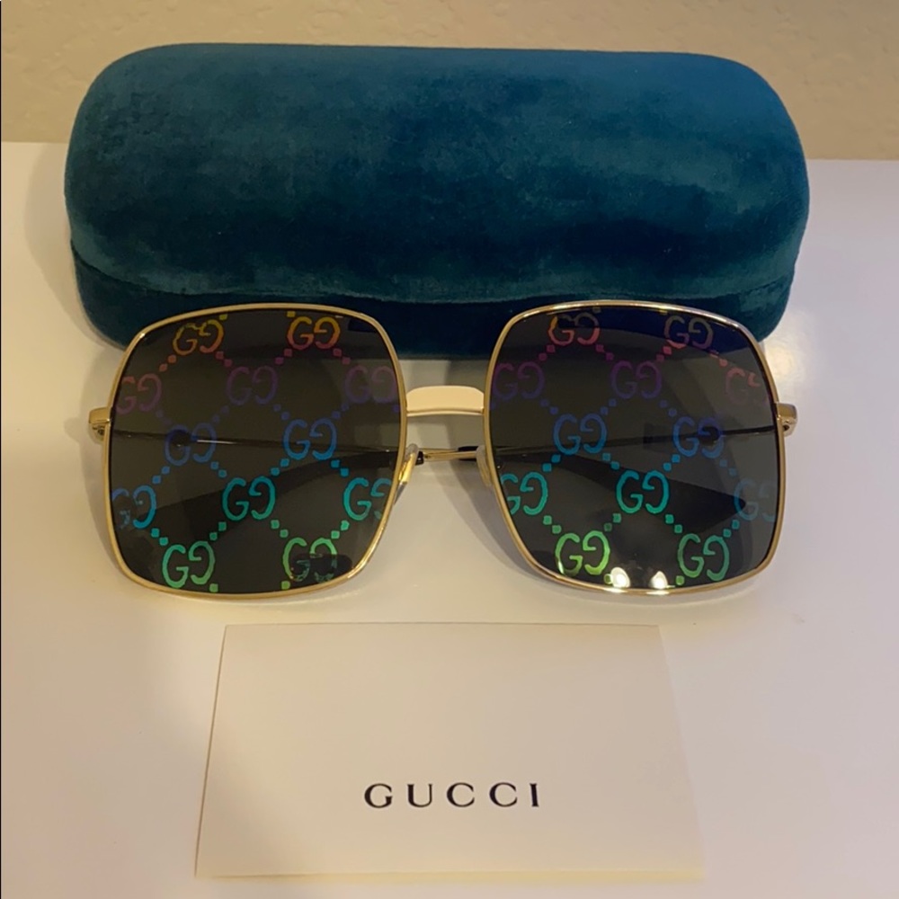 NWT Authentic Gucci Rainbow Sunglasses